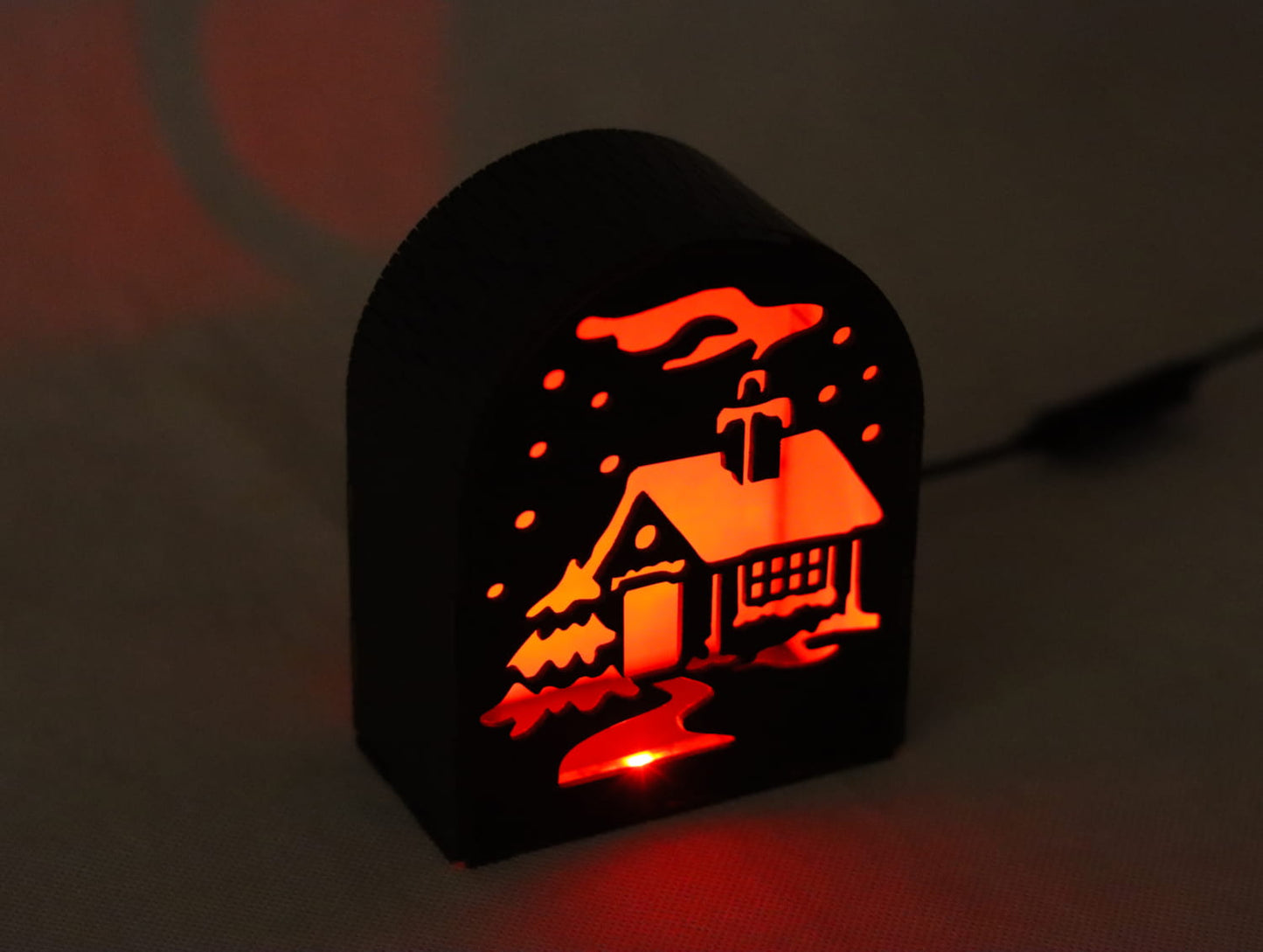 Laser Cut Christmas Lamp Vector