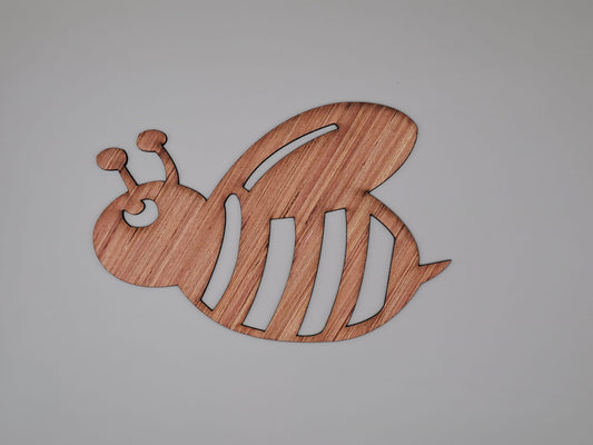 Laser Cut Wooden Bee Shape for Crafts and Decoration Vector