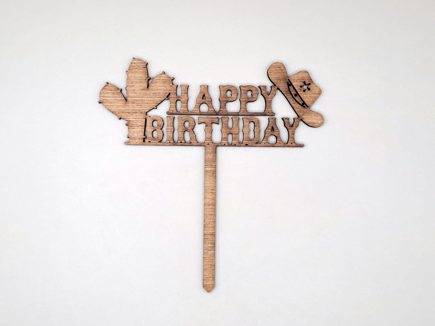 Laser Cut Cowboy Cake Topper Vector