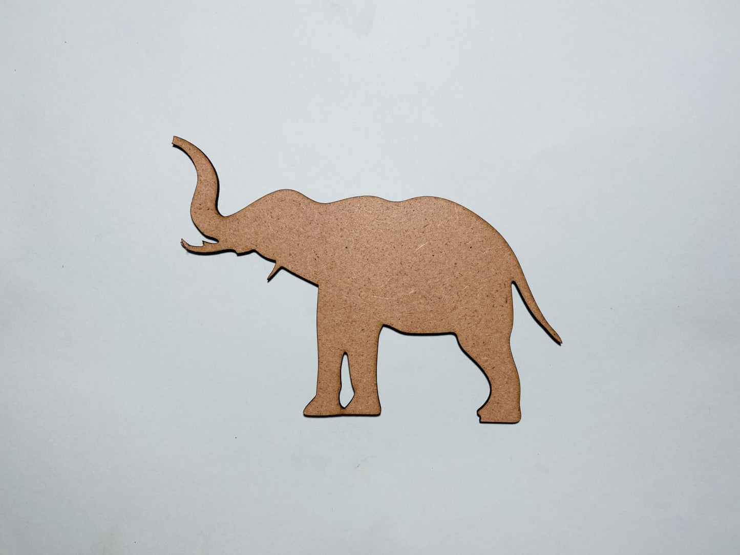 Laser Cut Elephant Wood Shape Unfinished Vector