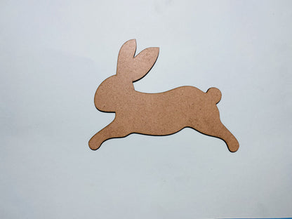 Laser Cut Easter Bunny Unfinished Wood Cutout Shape Vector