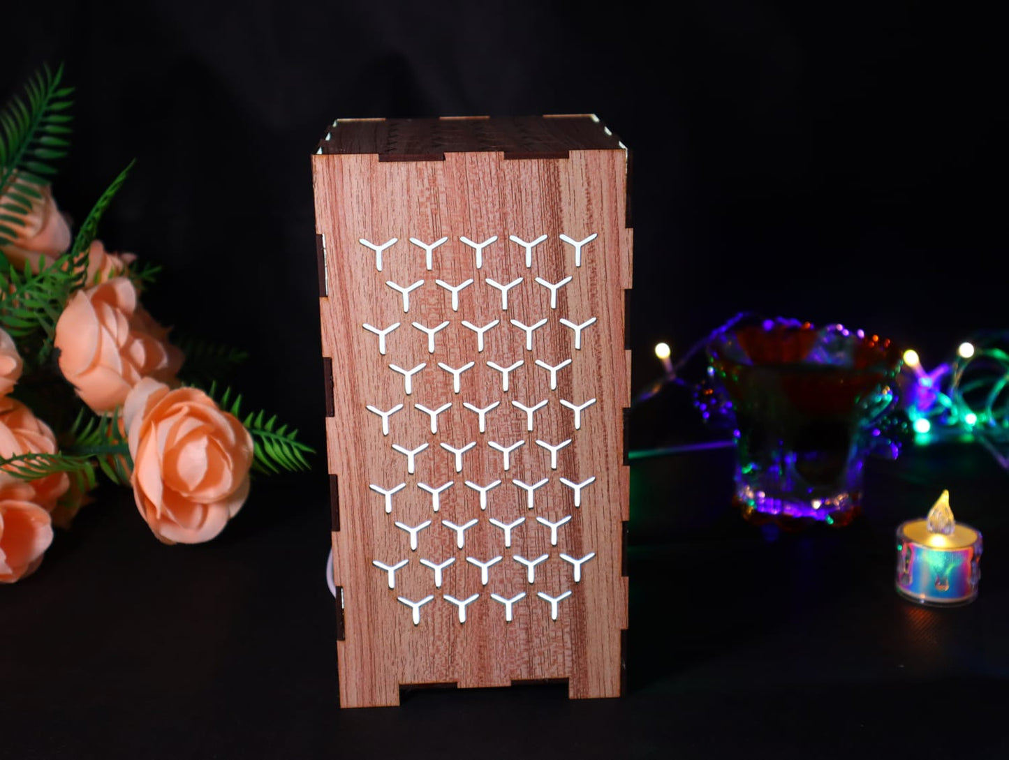 Laser Cut Wooden Night Lamp 3mm Vector