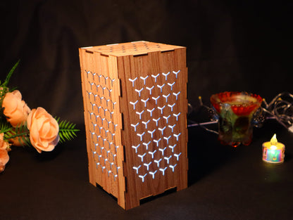 Laser Cut Wooden Night Lamp 3mm Vector