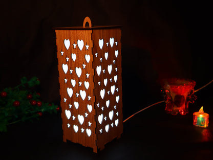 Laser Cut Wooden Night Light Lamp 3mm Vector