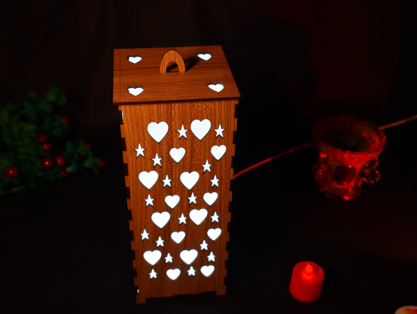 Laser Cut Wooden Night Light Lamp 3mm Vector