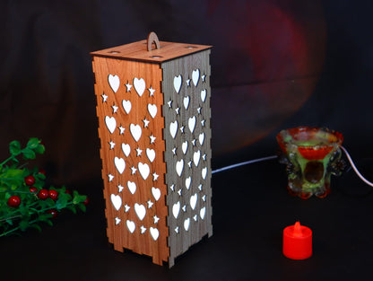 Laser Cut Wooden Night Light Lamp 3mm Vector