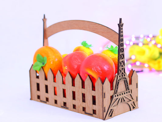 Laser Cut Eiffel Tower Basket 3mm Vector