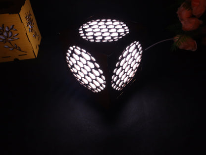 Laser Cut Heart Shaped Night Lamp Vector