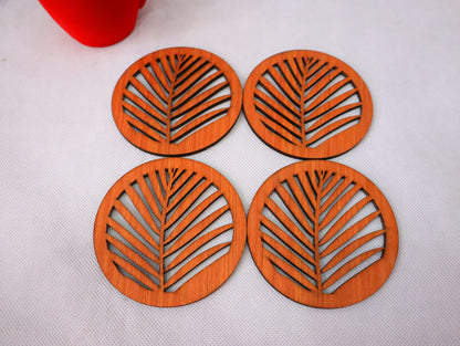 Laser Cut Decorative Design Wooden Coasters Vector