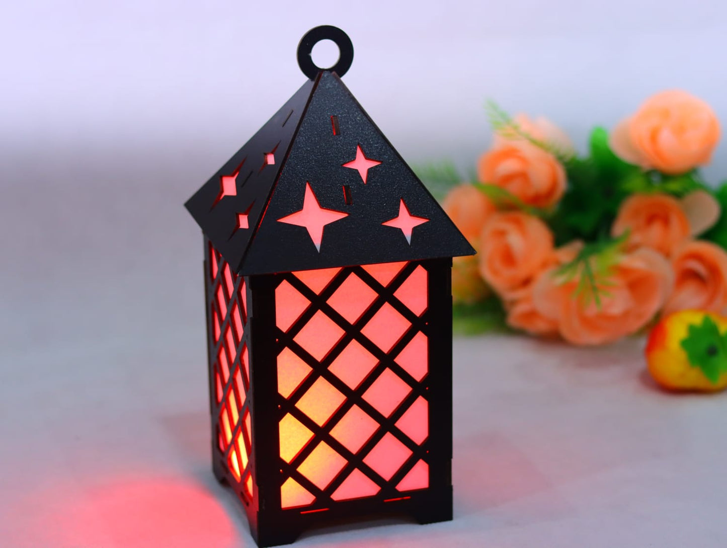 Laser Cut Wooden Lantern Lamp 3mm Vector