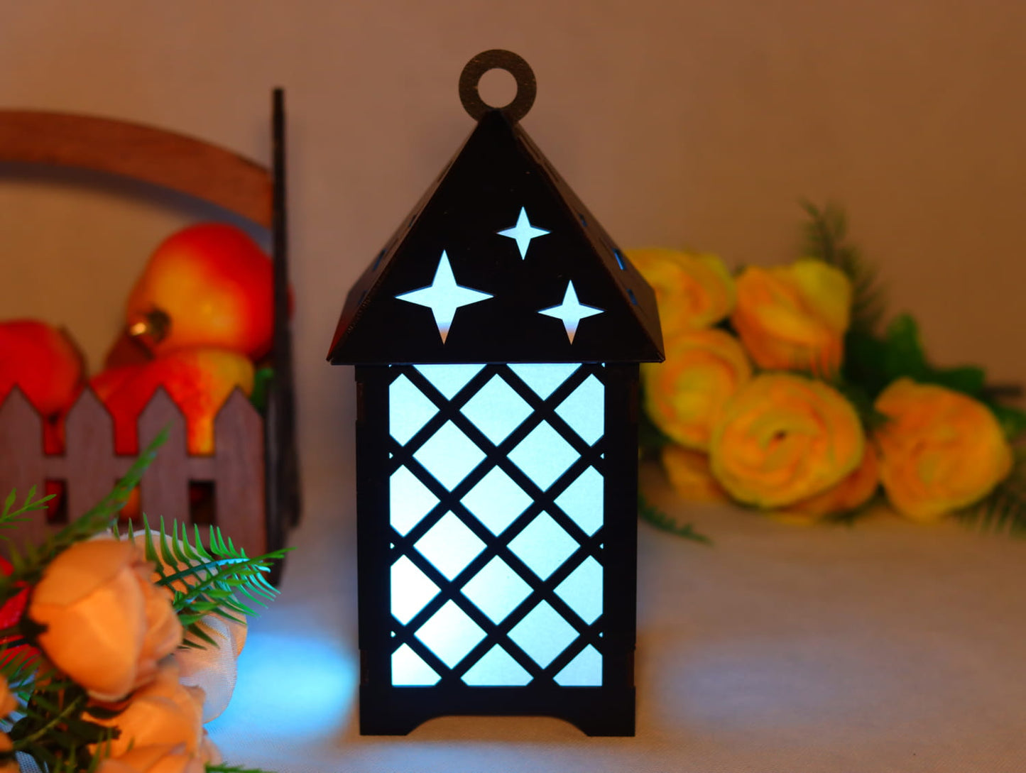 Laser Cut Wooden Lantern Lamp 3mm Vector