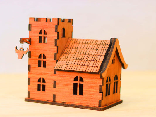 Laser Cut Wooden House Model Template
