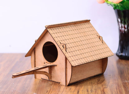 Laser Cut Wooden Bird House