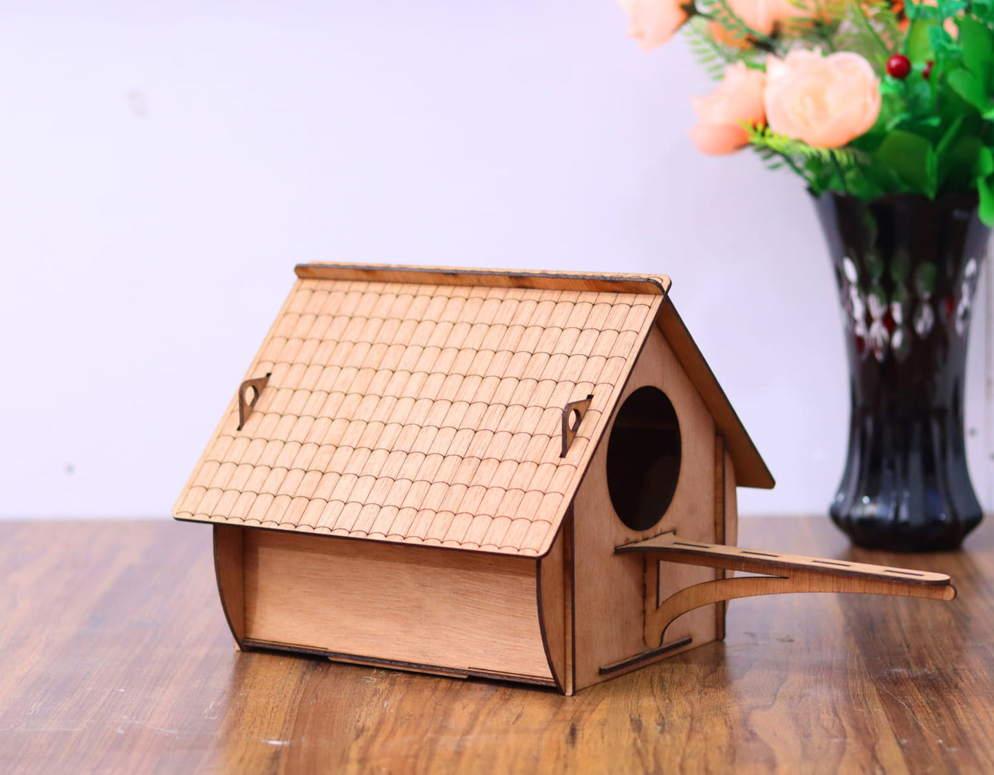 Laser Cut Wooden Bird House