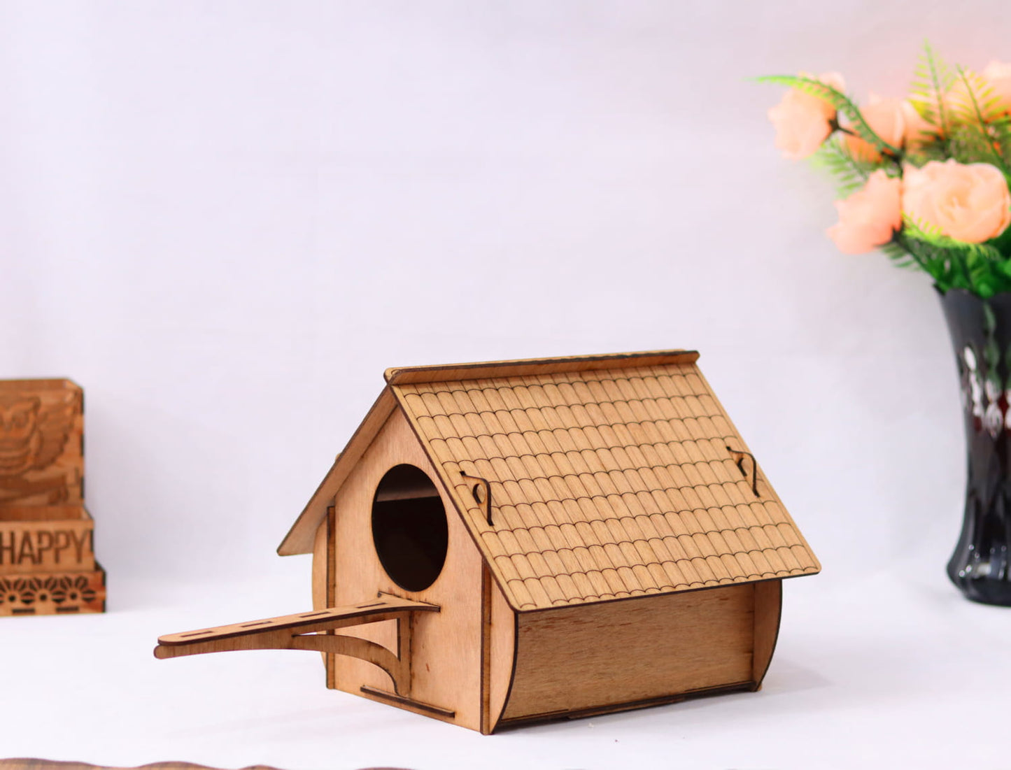 Laser Cut Wooden Bird House