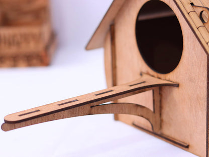 Laser Cut Wooden Bird House