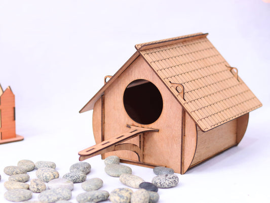 Laser Cut Wooden Bird House