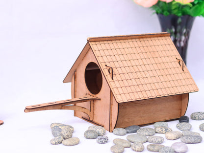 Laser Cut Wooden Bird House