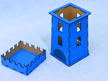 Laser Cut Castle Tower 3mm Template SVG AI CDR DXF PDF Files Instant Download