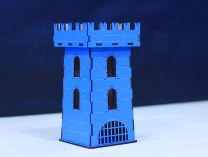 Laser Cut Castle Tower 3mm Template SVG AI CDR DXF PDF Files Instant Download