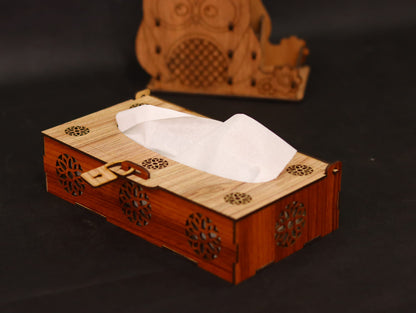 Laser Cut Tissue Box Vector