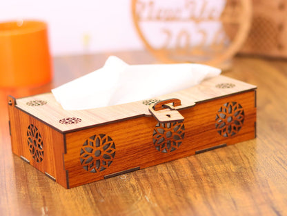 Laser Cut Tissue Box Vector