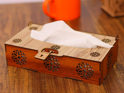 Laser Cut Tissue Box Vector