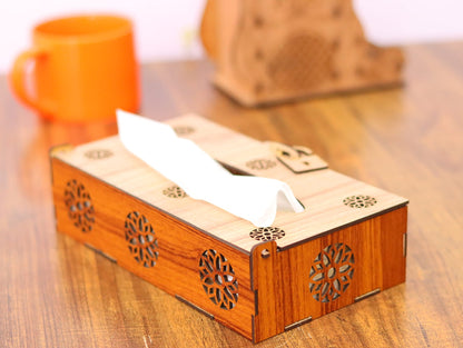 Laser Cut Tissue Box Vector