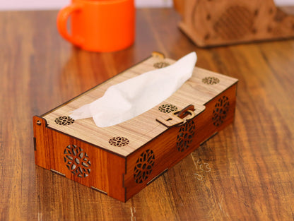 Laser Cut Tissue Box Vector