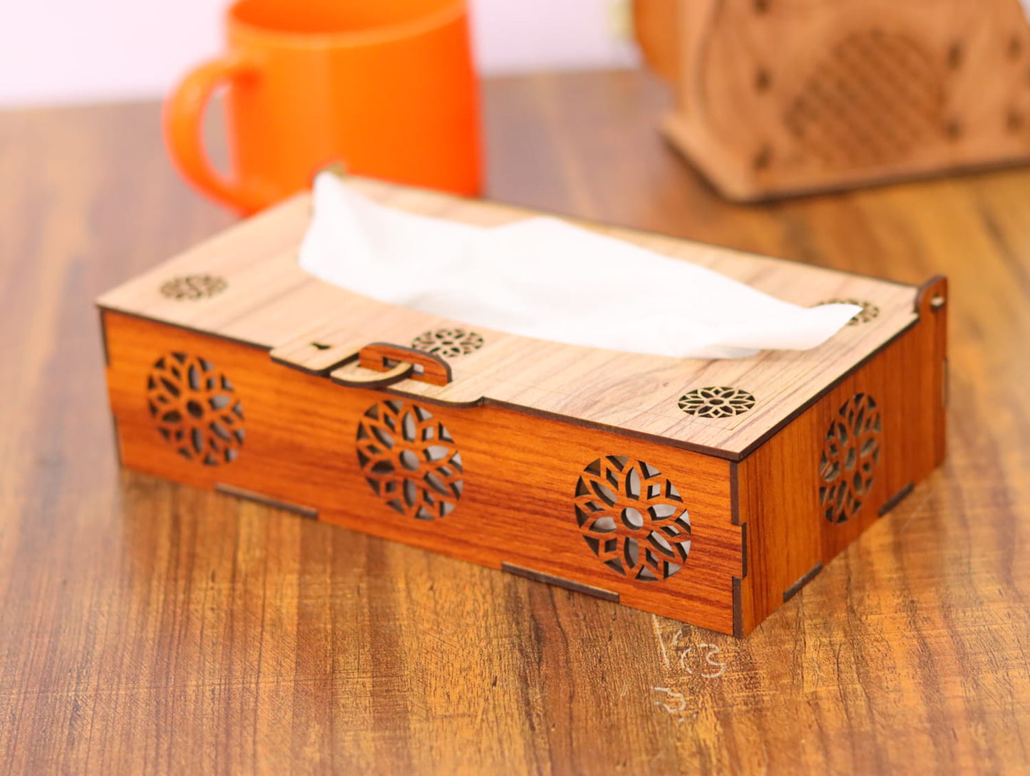 Laser Cut Tissue Box Vector