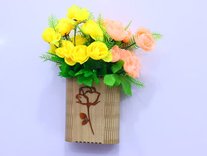 Laser Cut Wall Mount Vase Vector