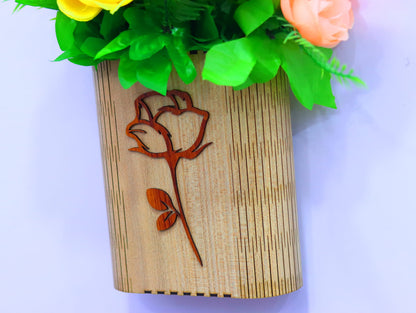 Laser Cut Wall Mount Vase Vector