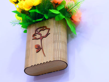 Laser Cut Wall Mount Vase Vector