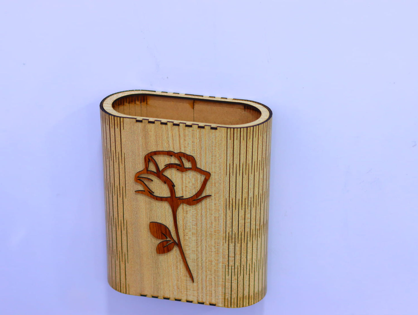 Laser Cut Wall Mount Vase Vector