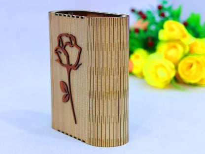 Laser Cut Wall Mount Vase Vector