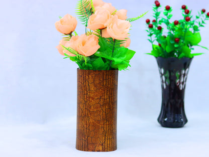 Laser Cut Wooden Flower Vase Vector