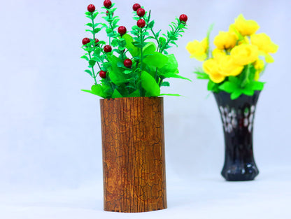 Laser Cut Wooden Flower Vase Vector