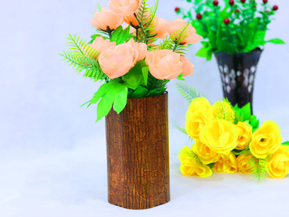 Laser Cut Wooden Flower Vase Vector