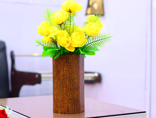 Laser Cut Wooden Flower Vase Vector