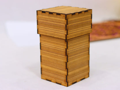 Laser Cut Wooden Pen Holder Storage Box Vector