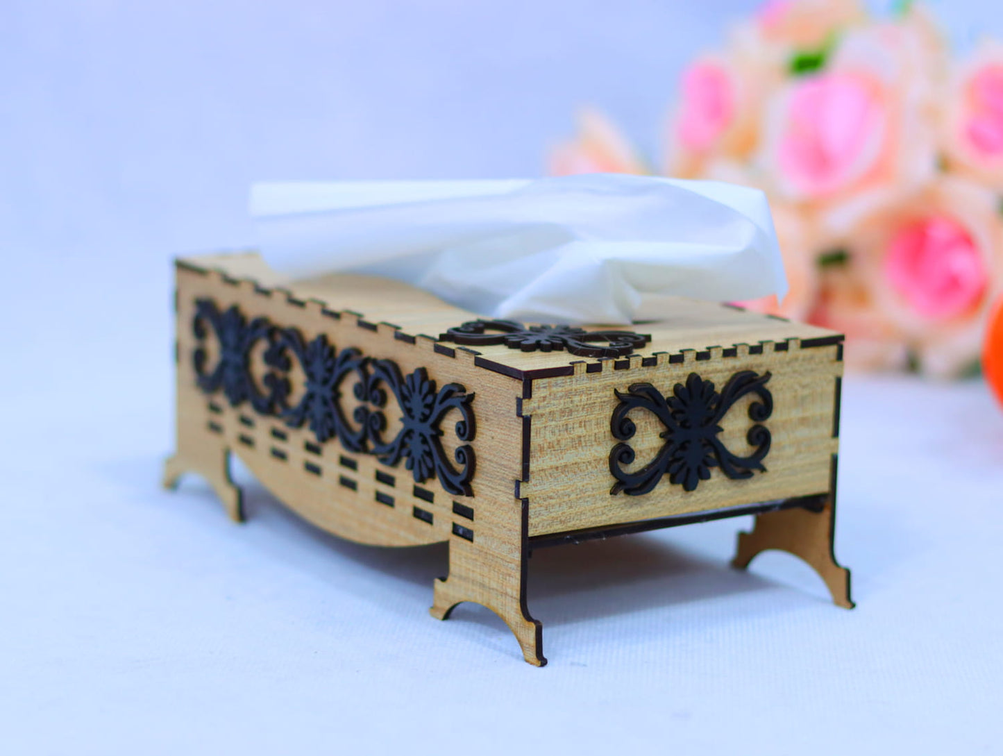 Laser Cut Tissue Box Vector