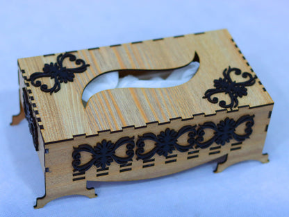 Laser Cut Tissue Box Vector