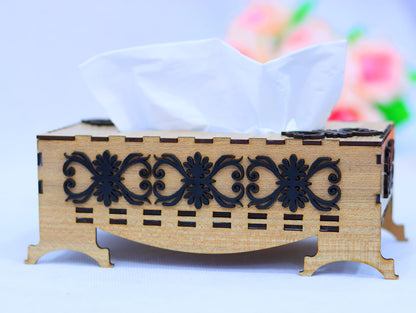 Laser Cut Tissue Box Vector