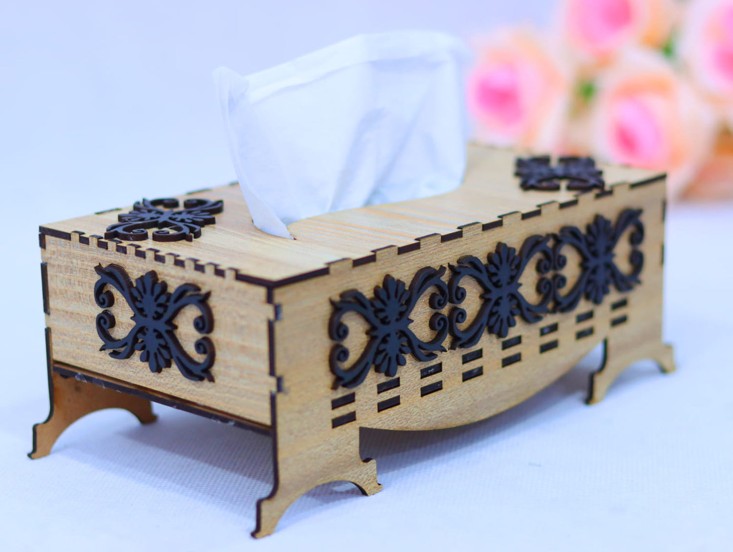 Laser Cut Tissue Box Vector