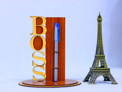 Laser Cut Boss Pen Pencil Holder Vector