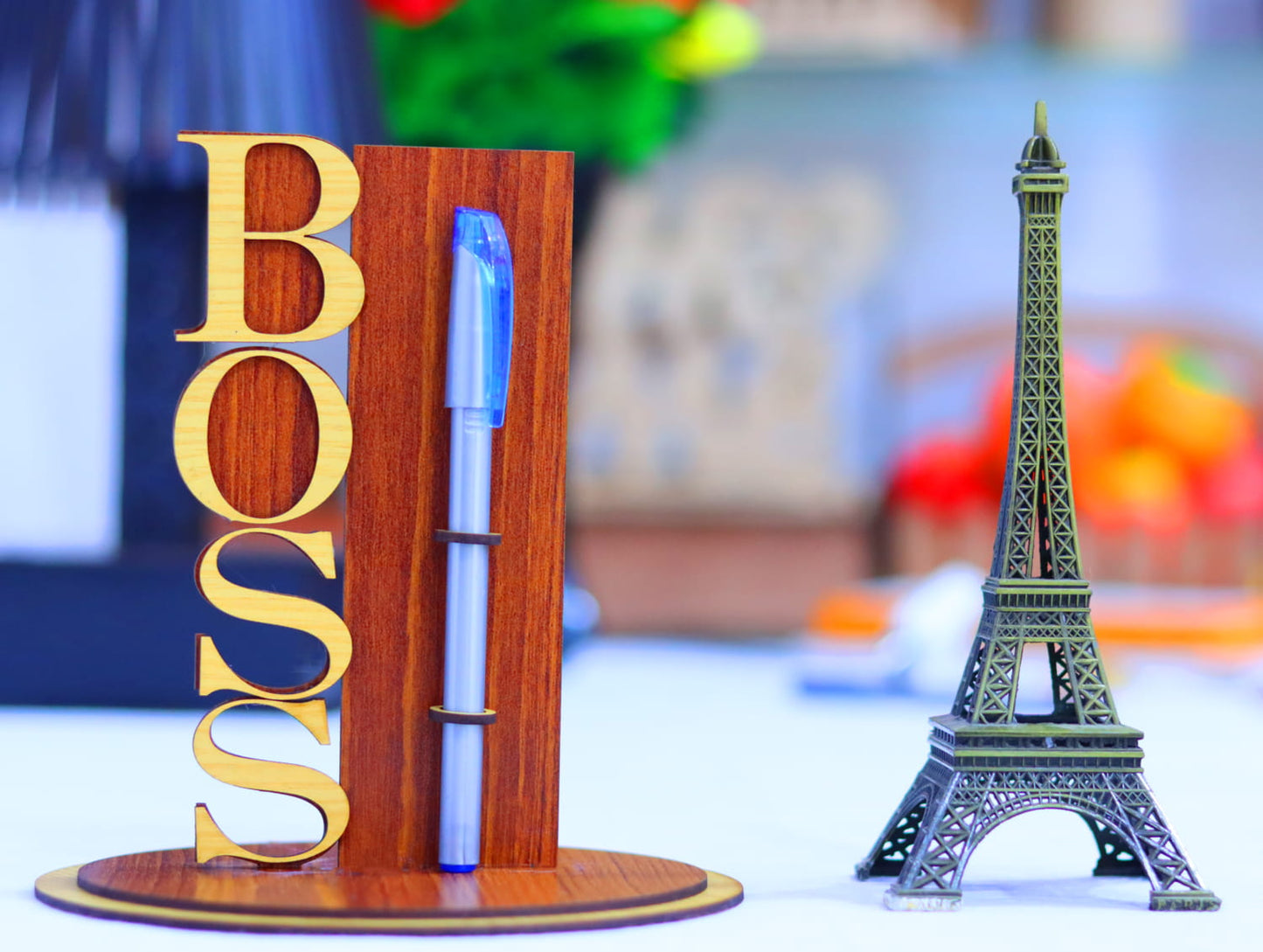 Laser Cut Boss Pen Pencil Holder Vector