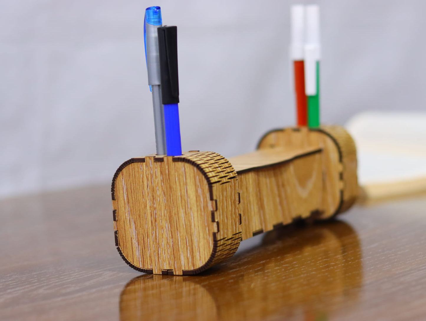 Laser Cut Modern Pen Holder