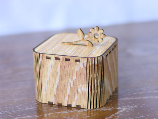 Laser Cut Small Wooden Gift Box