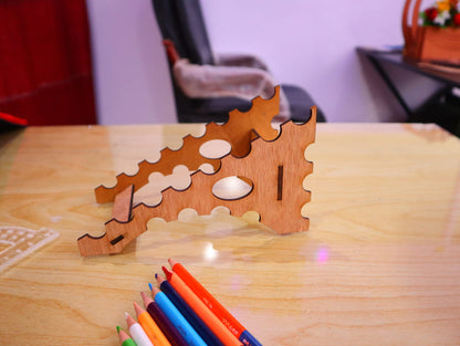 Laser Cut Stylish Desk Pencil Holder Vector