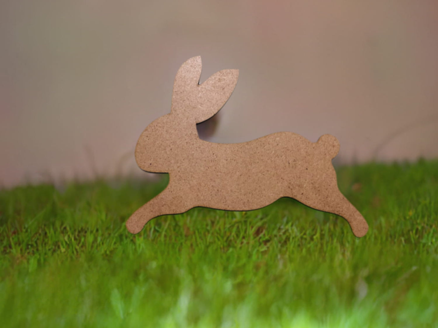 Laser Cut Easter Bunny Unfinished Wood Cutout Shape Vector